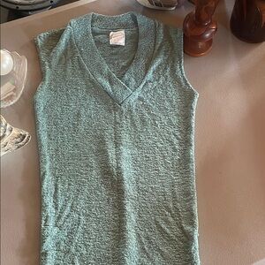 Teal/Blue Sleeveless V-Neck Top